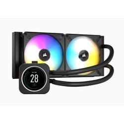 Corsair Wasserkühler ICue H100i Elite LCD Processeur Refroidisseur de liquide tout-en-un 12 cm Noir 1 pièce(s)