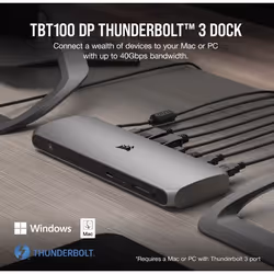 Corsair TBT100 Thunderbolt 3 40000 Mbit/s Noir, Argent - Vue supplémentaire 5