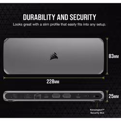 Corsair TBT100 Thunderbolt 3 40000 Mbit/s Noir, Argent - Vue supplémentaire 8