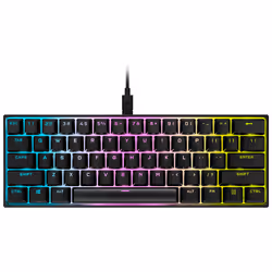 Corsair K65 RGB MINI 60% Mechanical Gaming, 60%, USB, QWERTY, LED RGB, Noir
