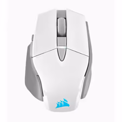 Corsair CH-9319511-EU2, Droitier, Optique, RF sans fil, 26000 DPI, Argent, Blanc