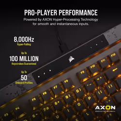 Corsair K70 RGB PRO MAX BLACK clavier USB Français