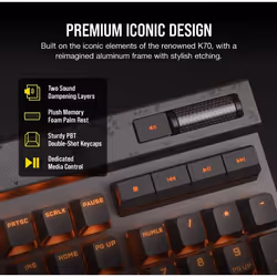 Corsair K70 RGB PRO MAX BLACK clavier USB Français - Vue supplémentaire 4