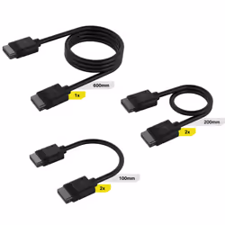 Corsair CL-9011118-WW, Noir, Mâle, Mâle, 3 pièce(s)