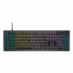 Corsair K55 CORE RGB, Avec fil, USB, Clavier mécanique, QWERTY, LED RGB, Noir