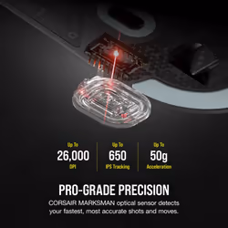 Corsair M75 souris Ambidextre Bluetooth Optique 26000 DPI - Vue supplémentaire 12
