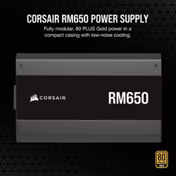 Corsair RM650 unité d'alimentation d'énergie 650 W 24-pin ATX ATX Noir