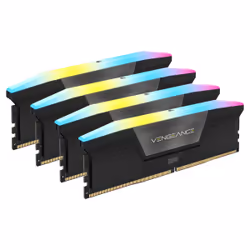 Corsair Vengeance RGB CMH96GX5M4B6000C30, 96 Go, 4 x 24 Go, DDR5, 6000 MHz, 288-pin DIMM