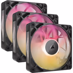 Corsair iCUE LINK RX120 MAX RGB, Ventilateur, 12 cm, 400 tr/min, 2000 tr/min, 10 dB, Noir