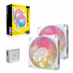 Corsair iCUE LINK RX140 MAX RGB Boitier PC Ventilateur 14 cm Blanc 2 pièce(s) - Vue supplémentaire 4