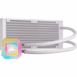 Corsair CW-9060072-WW système de refroidissement d’ordinateur Processeur Refroidisseur de liquide tout-en-un 12 cm Blanc 1 pièce(s)