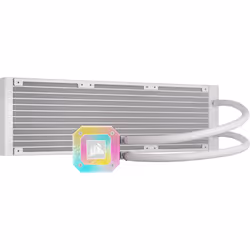 Corsair CW-9060073-WW système de refroidissement d’ordinateur Processeur Refroidisseur de liquide tout-en-un 12 cm Blanc 1 pièce(s)