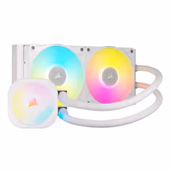 Corsair iCUE LINK TITAN RX RGB, Refroidisseur de liquide tout-en-un, 12 cm, 300 tr/min, 2100 tr/min, 73,5 cfm, Blanc