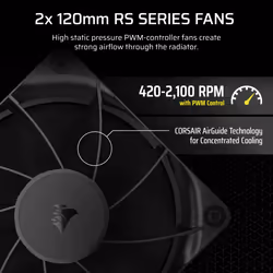 Corsair NAUTILUS 240 RS Carte-mère Refroidisseur d'air Noir