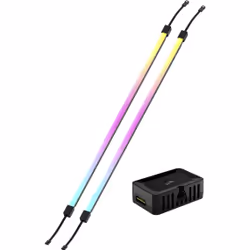 Corsair iCUE LINK LS350 Aurora, Bande de LED, Noir, Multicolore, 10 mm, 350 mm, 10 mm