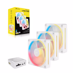 Corsair iCUE LINK LX120-R RGB Boitier PC Ventilateur 12 cm Blanc 3 pièce(s)
