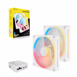Corsair iCUE LINK LX140-R RGB Boitier PC Ventilateur 14 cm Blanc 2 pièce(s)