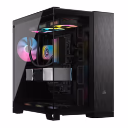 Corsair CC-9011283-WW, Midi Tower, PC, Aluminium, Noir, ATX, Acier, Verre trempé, Jouer