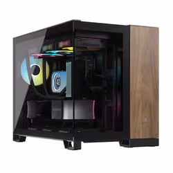 Corsair CC-9011286-WW, Micro-ATX, PC, Noir, Noyer, ATX, Acier, Verre trempé, Jouer
