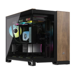 Corsair CC-9011286-WW unité centrale Micro-ATX Noir, Noyer