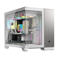 Corsair CC-9011289-WW unité centrale Micro-ATX Gris, Blanc