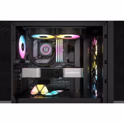 Corsair CW-9060074-WW système de refroidissement d’ordinateur Processeur Refroidisseur de liquide tout-en-un 12 cm Noir 1 pièce(s)