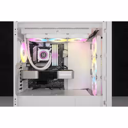 Corsair CW-9060077-WW système de refroidissement d’ordinateur Processeur Refroidisseur de liquide tout-en-un 12 cm Blanc 1 pièce(s)