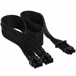 Corsair CP-8920331, PCI-E (12+4-pin), 12VHPWR, Droit, Droit, Noir, 1 pièce(s)