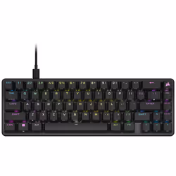 Corsair K65 PRO MINI, 65%, USB, Contacteur de touche opto-mécanique, QWERTY, LED RGB, Noir