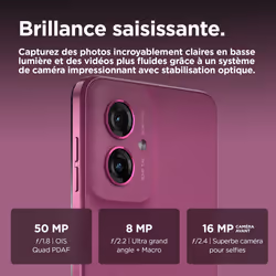 Motorola moto G55 5G 8 Go 256 Go Violet - Vue supplémentaire 6