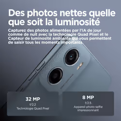 Motorola moto e15 2 Go 64 Go Go edition, Bleu - Vue supplémentaire 7