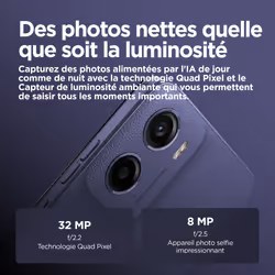 Motorola moto e15 2 Go 64 Go Go edition, Lavande - Vue supplémentaire 7