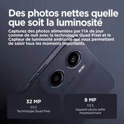 Motorola moto e15 2 Go 64 Go Go edition, Bleu - Vue supplémentaire 7