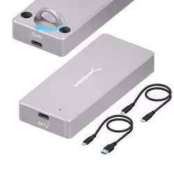 Sabrent EC-WPTF, Enceinte ssd, M.2, PCI Express, 10 Gbit/s, Connectivité USB, Gris