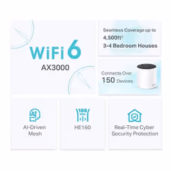 TP-Link AX3000 Bi-bande (2,4 GHz / 5 GHz) Blanc 3 Interne