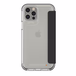 GEAR4 D3O Wembley Flip, Folio, Apple, iPhone 12/12 Pro, 15,5 cm (6.1"), Noir, Transparent