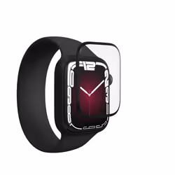 InvisibleShield Glass Fusion+, Protecteur d'écran, Smartwatch, Noir, Transparent, Apple, Watch Series 7, Anti-goutte, Résista ...
