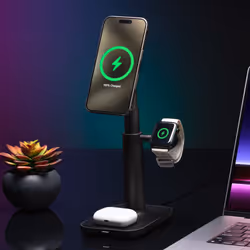 mophie 401311461 chargeur d'appareils mobiles Smartphone, Smartwatch, Écouteurs, Casque Noir USB Recharge sans fil Charge rapide Intérieure - Vue supplémentaire 6