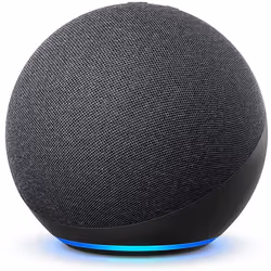 Amazon Echo (4. Generation), Amazon Alexa, Sphérique, Charbon de bois, Allemand, Anglais, Espagnol, Français, Italien, Androi ...