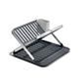 Égouttoir à vaisselle pliable 2 étages - OXO - 416 cm x 37 cm - Gris - Aluminium/Plastique