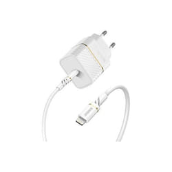 Chargeur USB C OTTERBOX USB-C 20W + Cable Lightning blanc