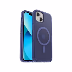 OtterBox pour iPhone 13 coque de protection transparente élégante et résistante aux chutes pour MagSafe Symmetry+ Series bleu