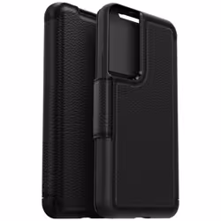Coque de protection - OTTERBOX - Strada - Cuir noir - Compatible Samsung Galaxy S22 - Rabat élégant