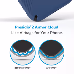 Speck Presidio2 Grip coque de protection pour téléphones portables 17 cm (6.7") Housse Bleu