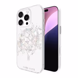 Coque de protection - Case-Mate - iPhone 16 Pro - Incrustation de perles - A Touch of Pearl - Semi-rigide