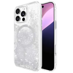 CASE MATE Coque Compatible MagSafe pour iPhone 16 Pro Max Design Waterfall Argent