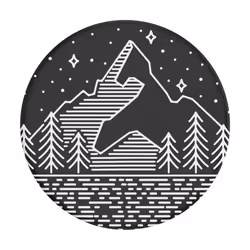 PopSockets Peak Relief, Grip, Noir, Blanc, Chine, Universel, 1 pièce(s)
