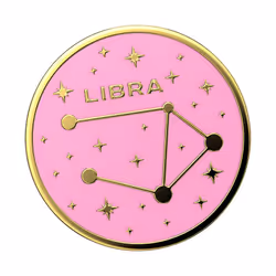 PopSockets Enamel Libra, Grip, Or, Rose, Métal, Universel, 38,8 mm, 38,8 mm
