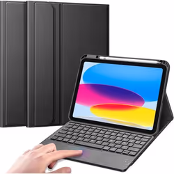 FINTIE Clavier pour iPad 10ème Génération 10.9 Pouces 2022Pavé Tactile Clavier AZERTY sans Fil RechargeableHousse Multipositi ...