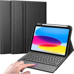 FINTIE Clavier pour iPad 10ème Génération 10.9 Pouces 2022Pavé Tactile Clavier AZERTY sans Fil RechargeableHousse Multiposition